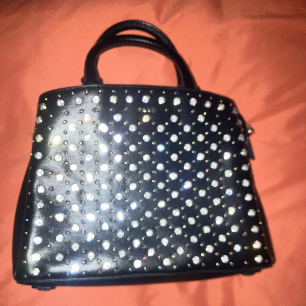 DKNY Black Studded Satchel